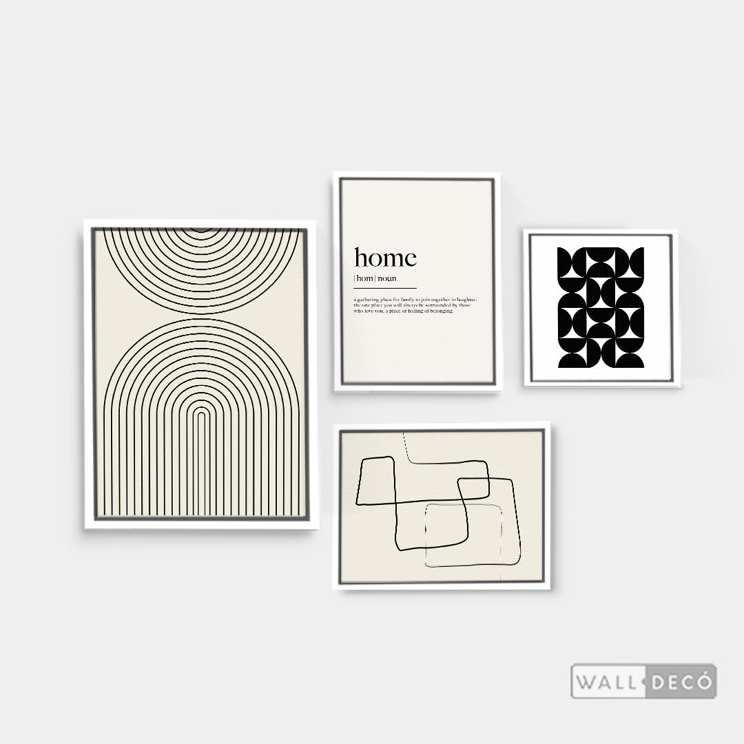 Composición Blanco y Negro Contemporáneo
