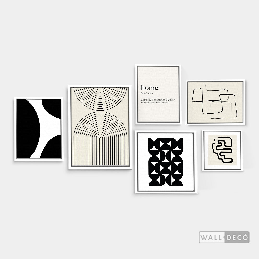 Composición Blanco y Negro Contemporáneo