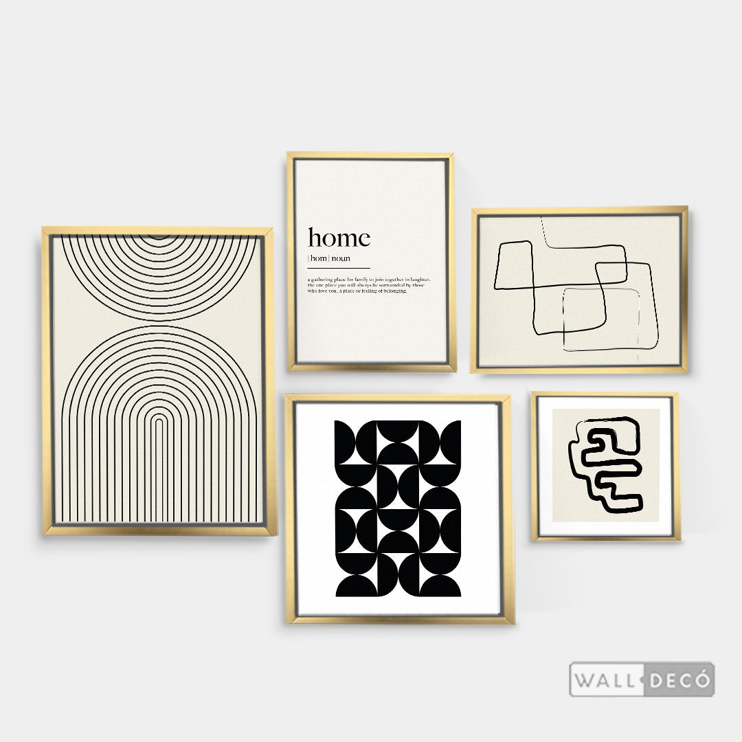 Composición Blanco y Negro Contemporáneo