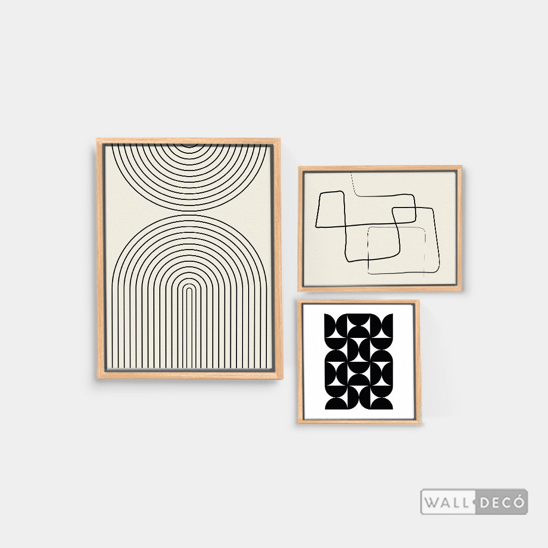 Composición Blanco y Negro Contemporáneo