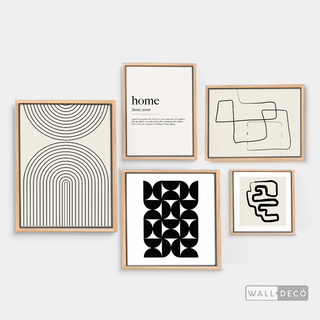 Composición Blanco y Negro Contemporáneo