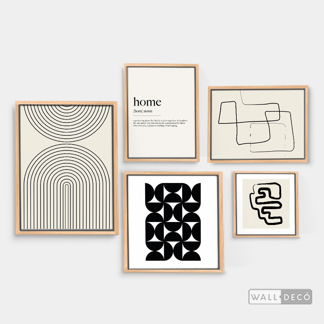 Composición Blanco y Negro Contemporáneo