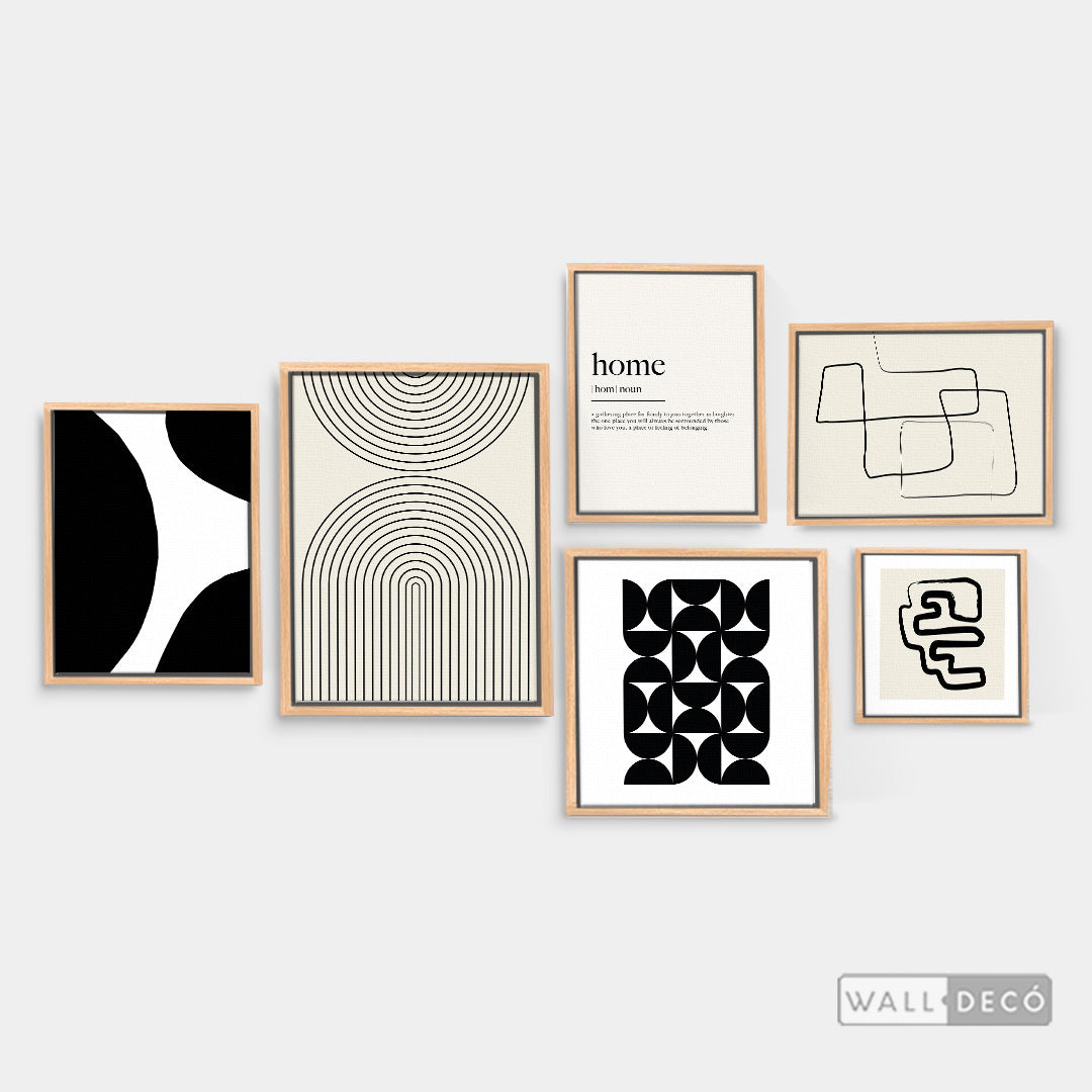 Composición Blanco y Negro Contemporáneo