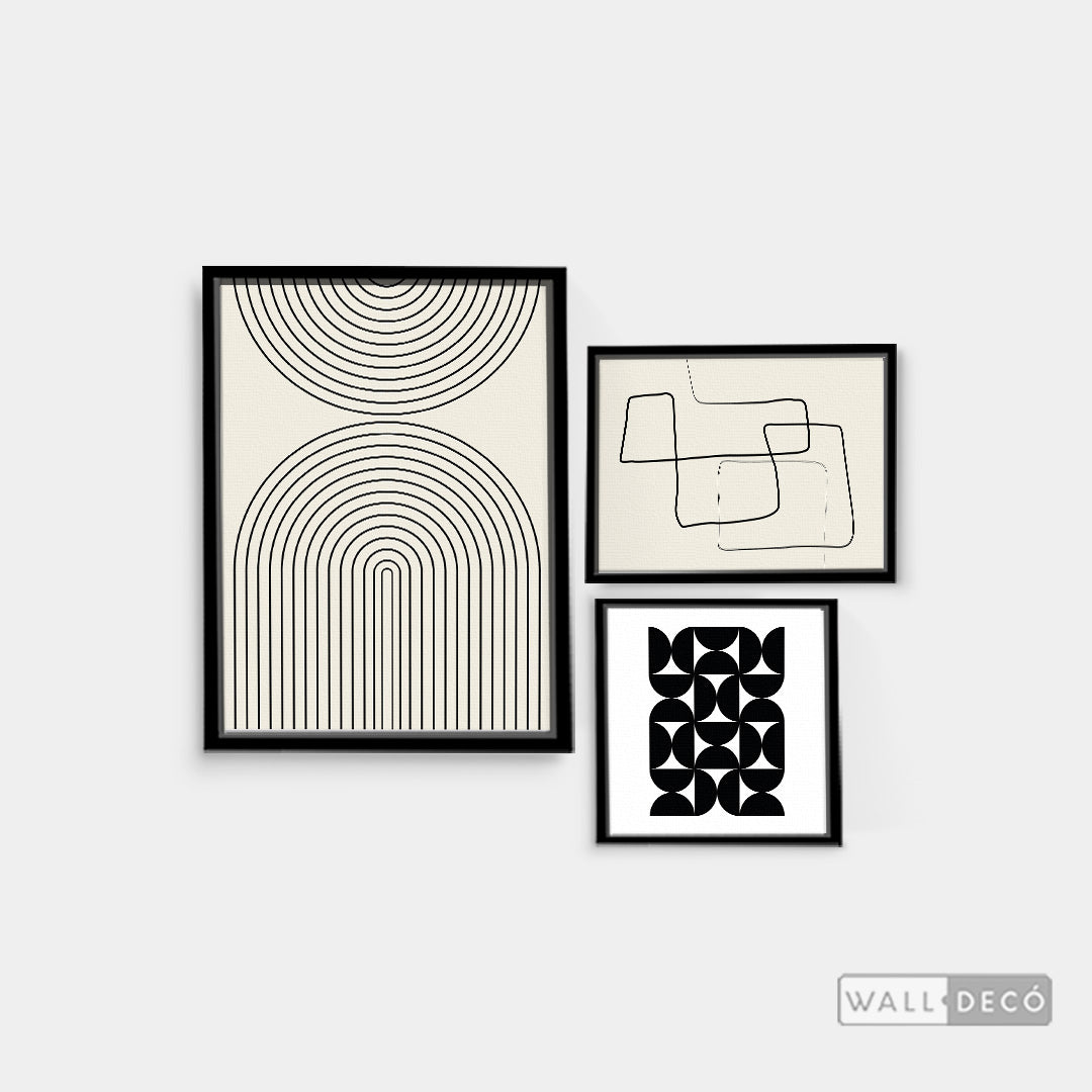 Composición Blanco y Negro Contemporáneo