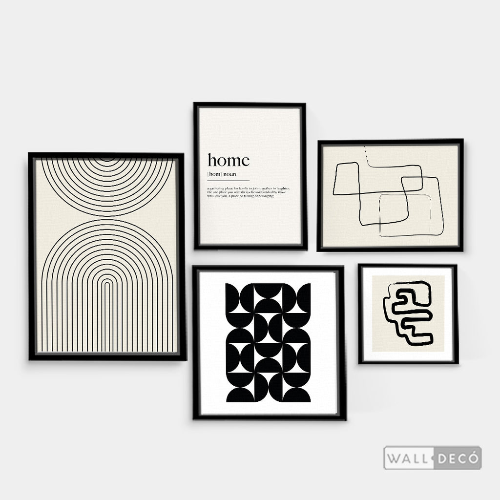 Composición Blanco y Negro Contemporáneo