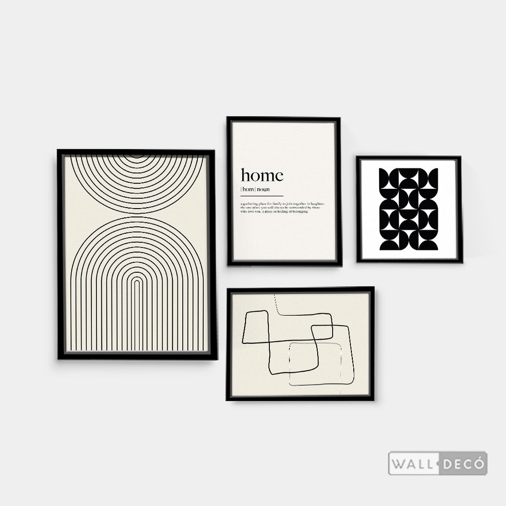 Composición Blanco y Negro Contemporáneo