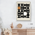 Cuadro Minimalista Geométrico Café