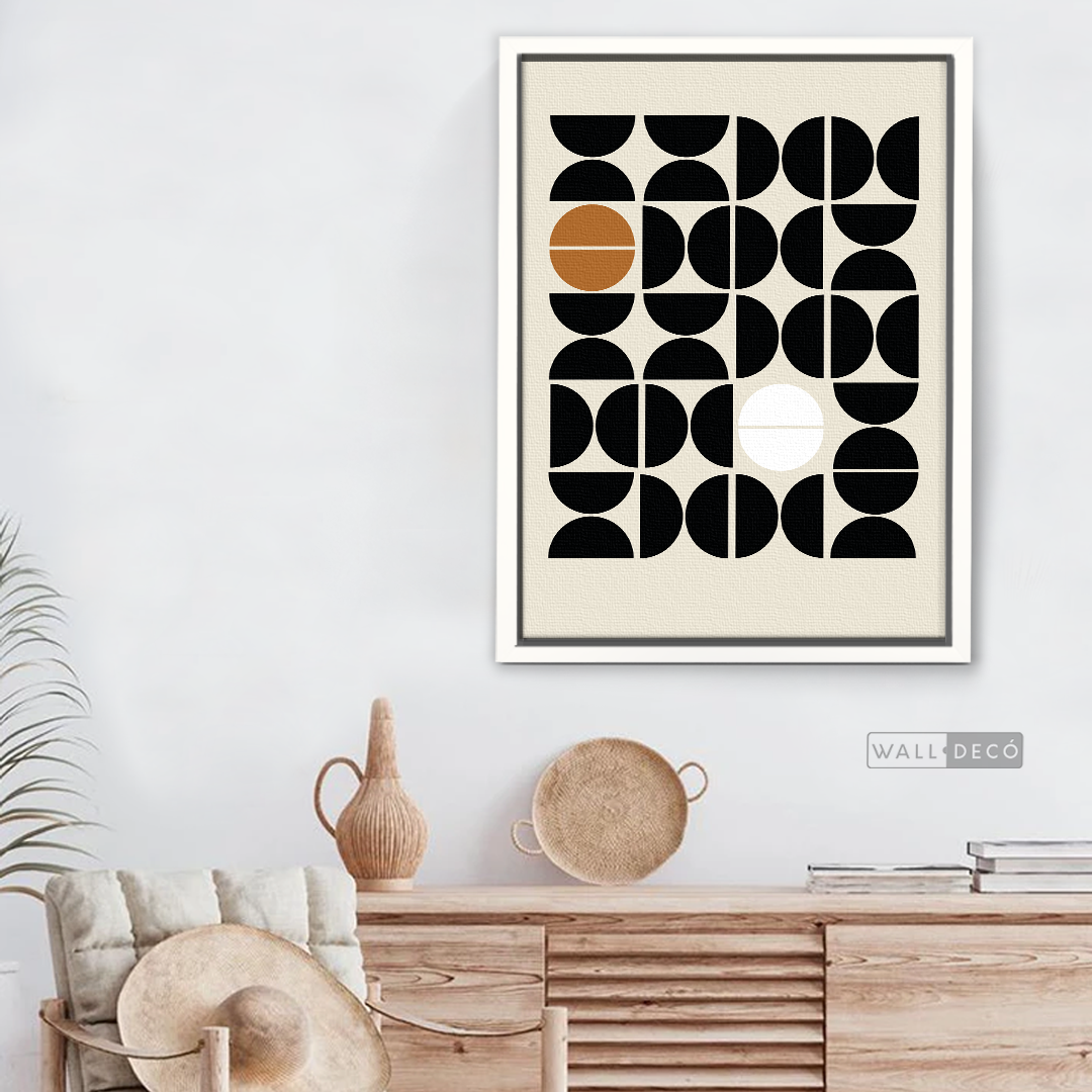 Cuadro Minimalista Geométrico Café