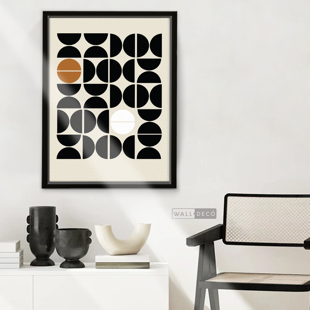 Cuadro Minimalista Geométrico Café