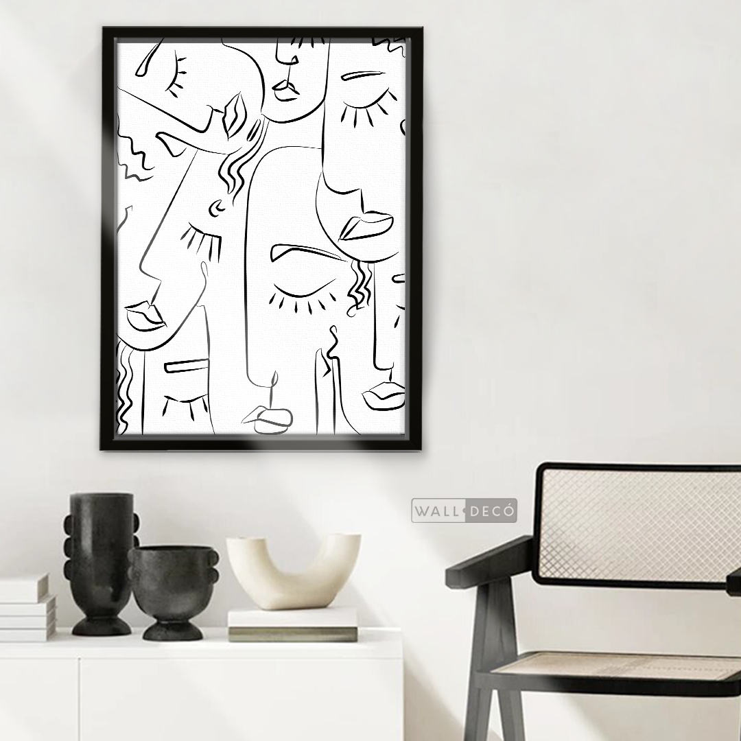 Cuadro Minimalista Faces Lines