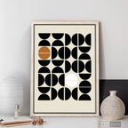 Cuadro Minimalista Geométrico Café