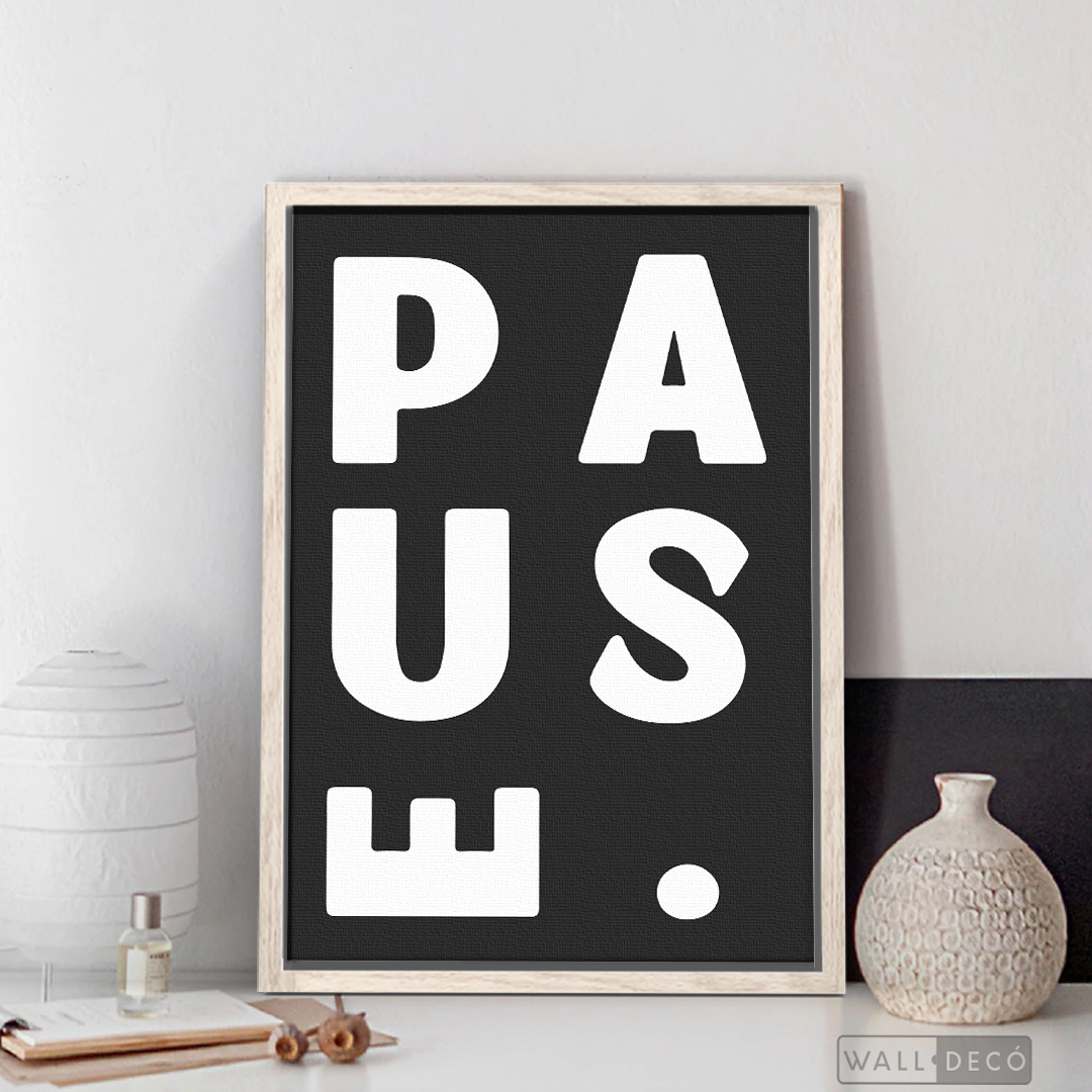 Cuadro Minimalista Pause