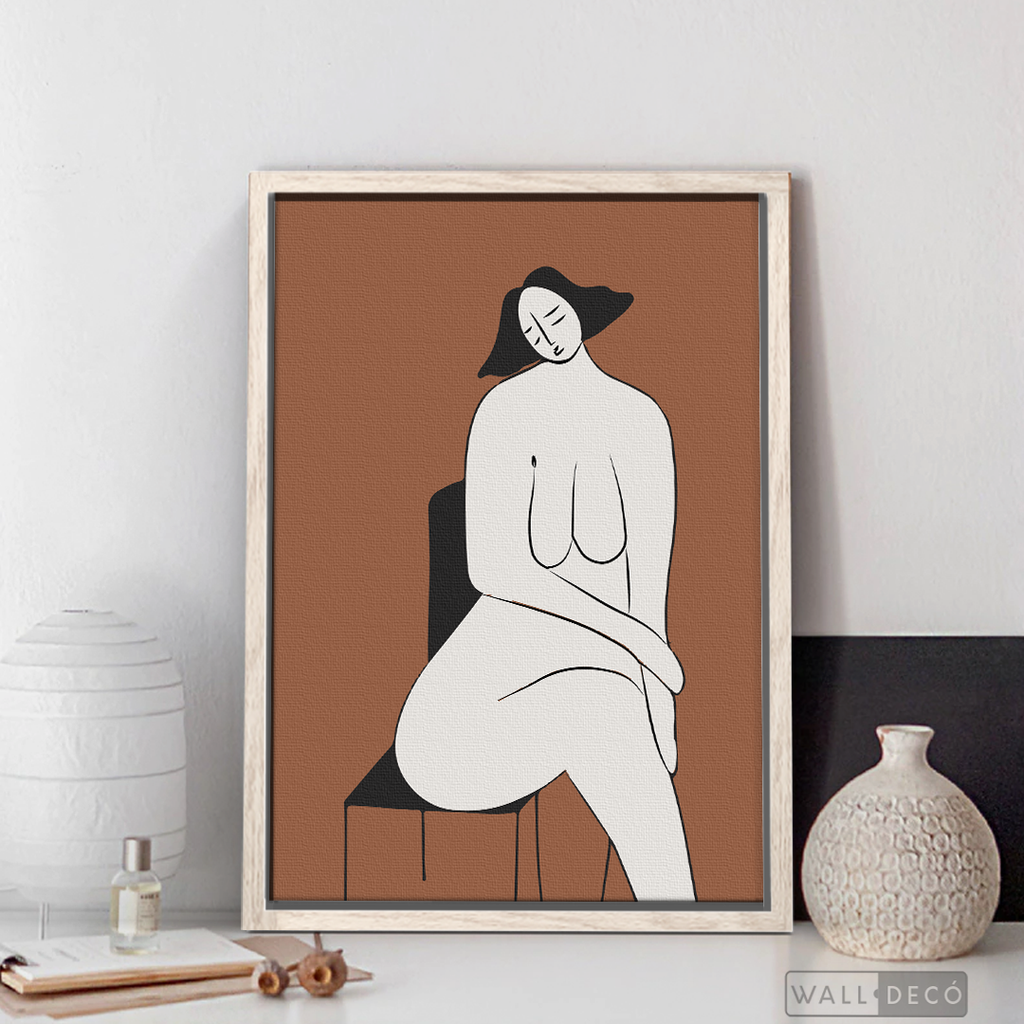 Cuadro Minimalista Figura Humana Dos