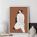Cuadro Minimalista Figura Humana Dos