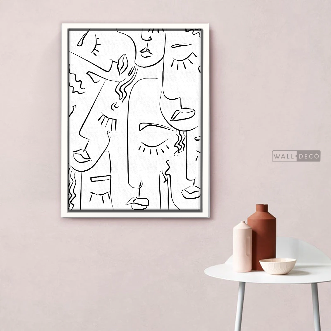 Cuadro Minimalista Faces Lines