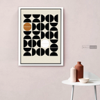 Cuadro Minimalista Geométrico Café