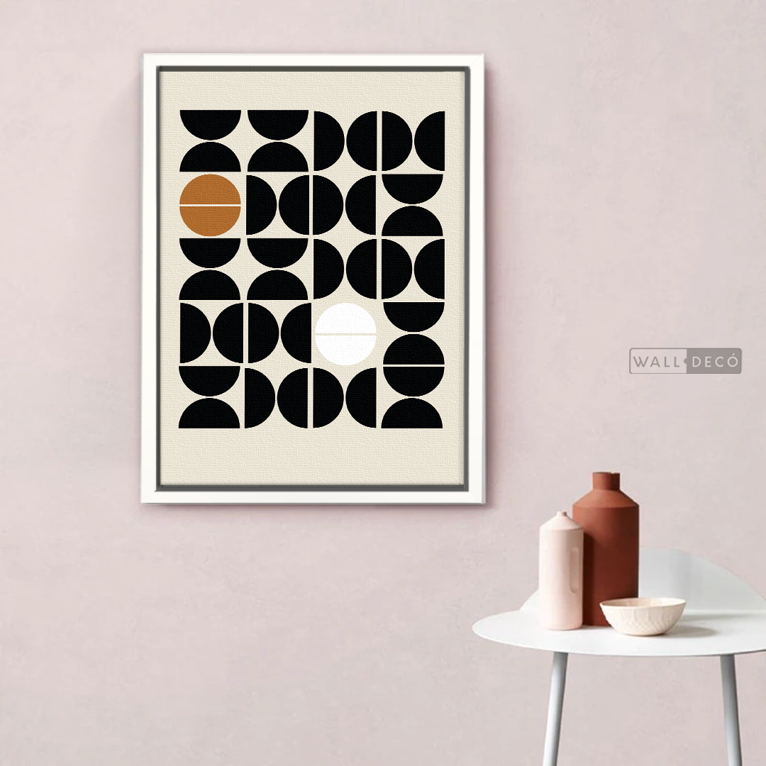 Cuadro Minimalista Geométrico Café