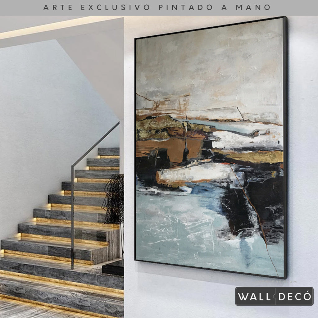 Arte Pintado a Mano Contrastes De Pensamiento Vertical