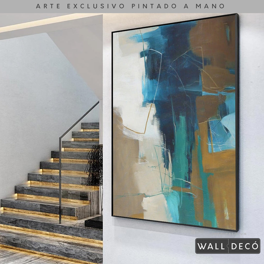 Arte Pintado a Mano Estuario Magno Vertical