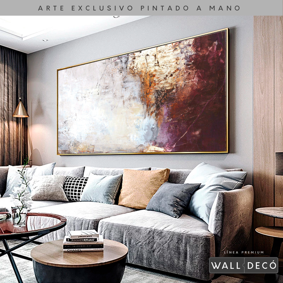 Arte Pintado a Mano Entre Luz y Rosa Horizontal