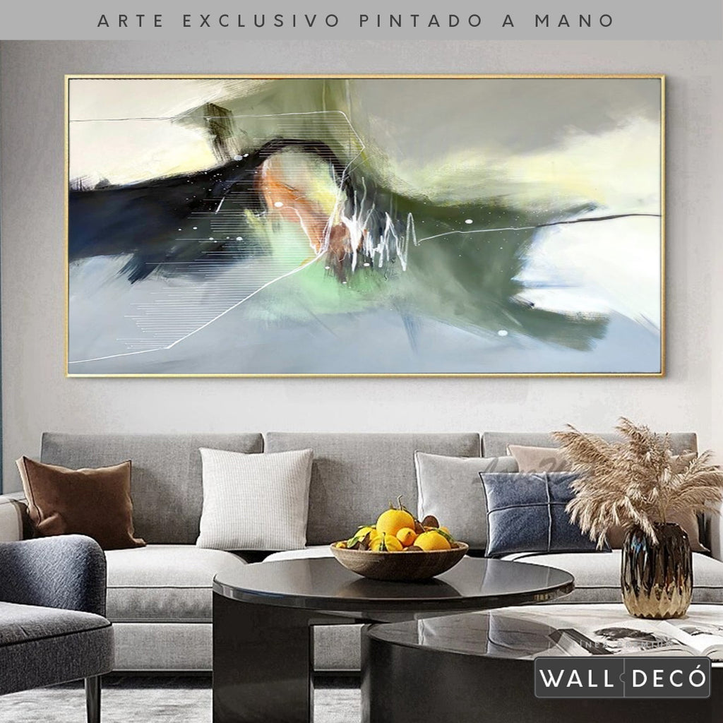 Arte Pintado a Mano Pensamiento Musical Horizontal