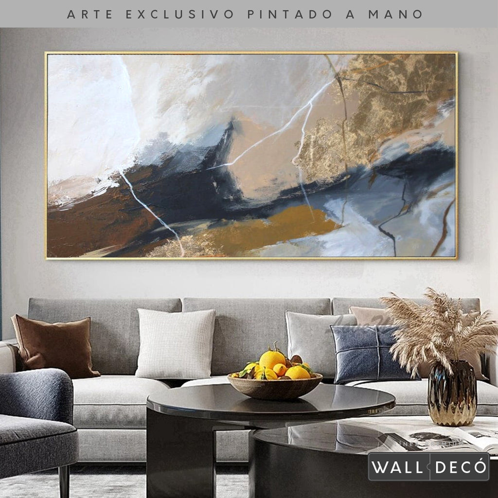 Arte Pintado a Mano Montañas de Color Horizontal