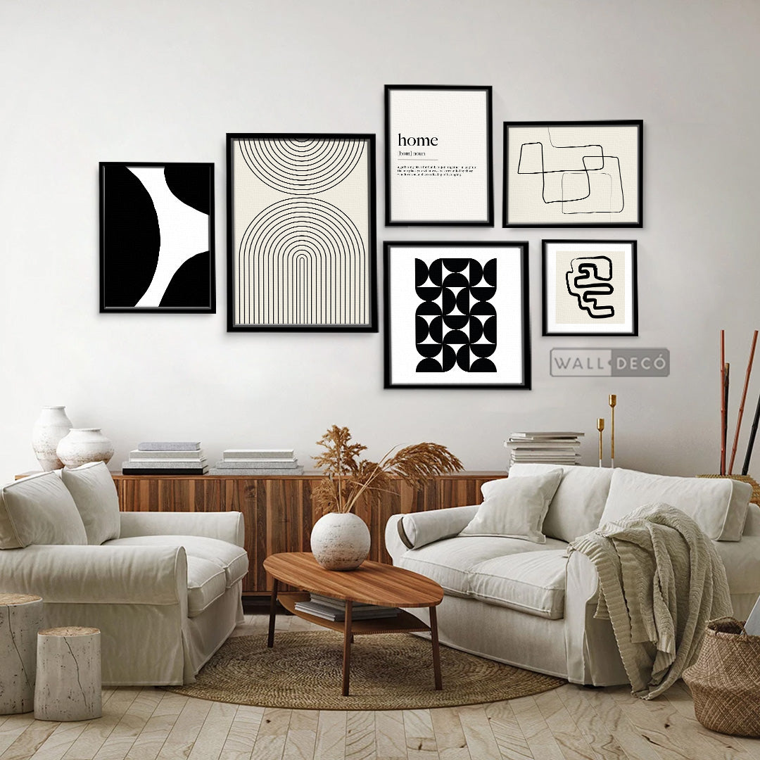 Composición Blanco y Negro Contemporáneo