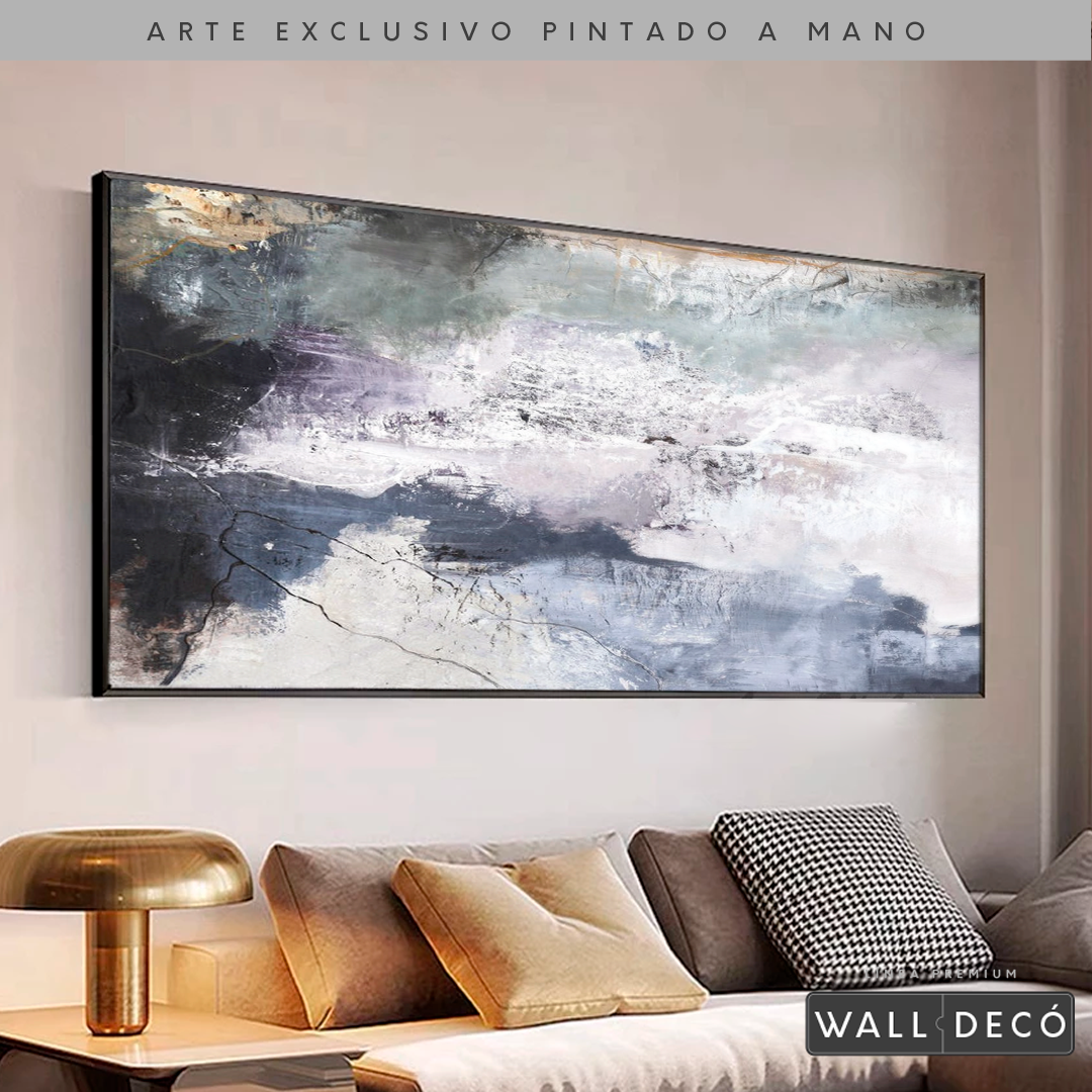 Arte Pintado a Mano Átomos de Mar Horizontal