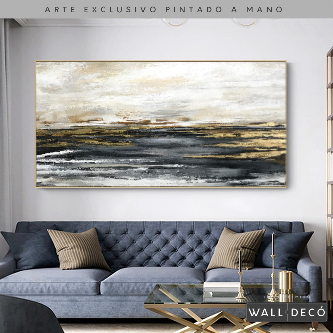 Arte Pintado a Mano Espejos en el Mar Horizontal