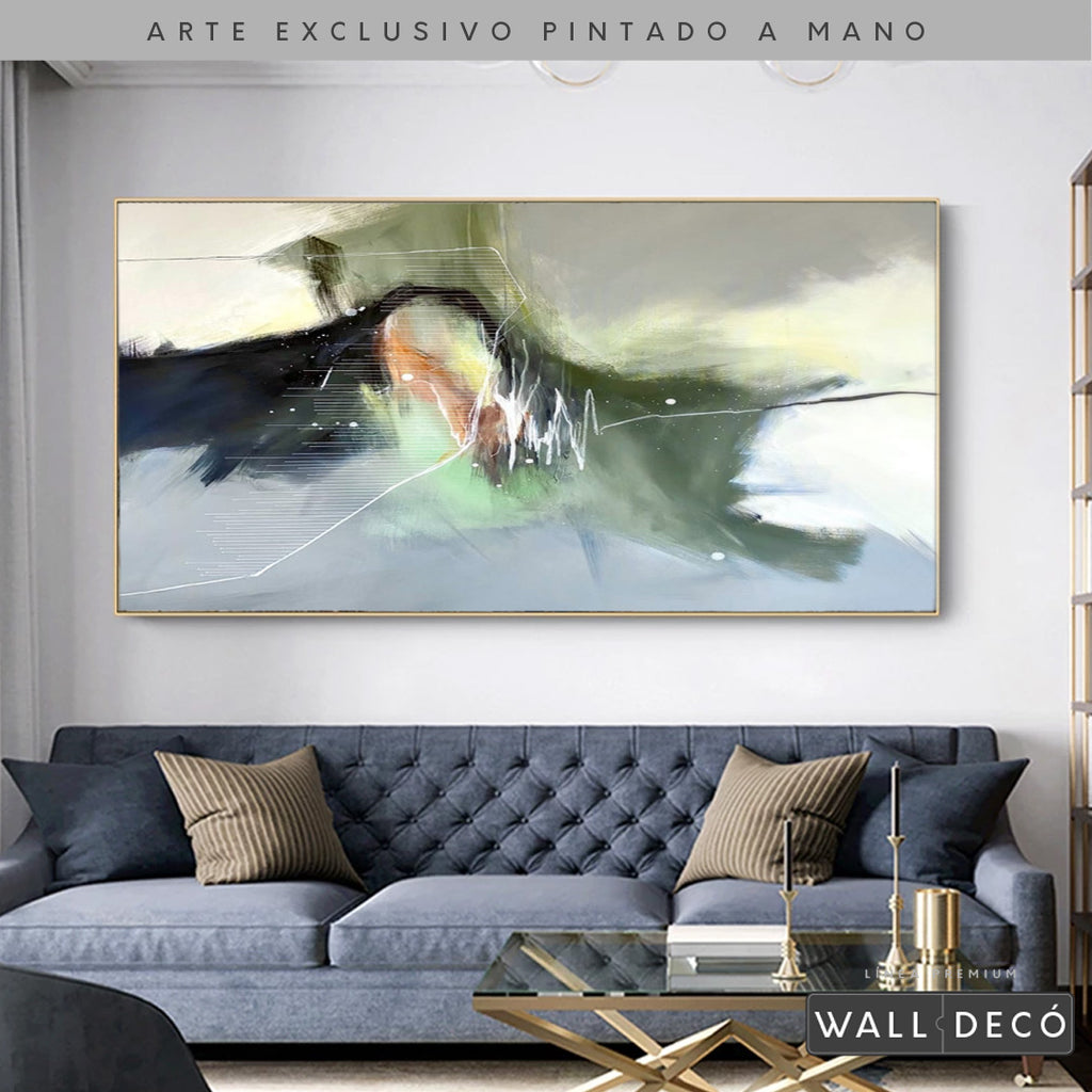 Arte Pintado a Mano Pensamiento Musical Horizontal