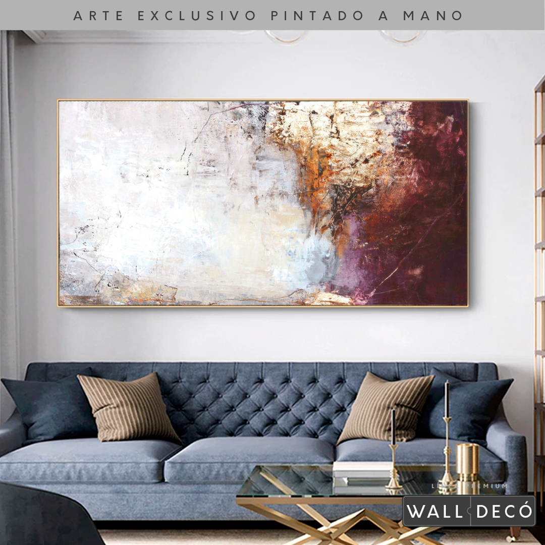 Arte Pintado a Mano Entre Luz y Rosa Horizontal