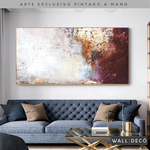 Cargar imagen en el visor de la galería, Arte Pintado a Mano Entre Luz y Rosa Horizontal
