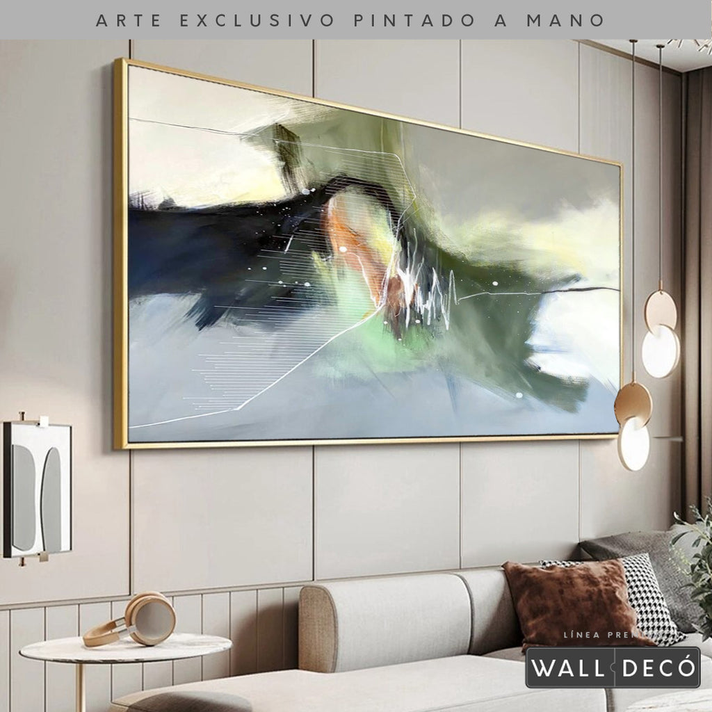 Arte Pintado a Mano Pensamiento Musical Horizontal