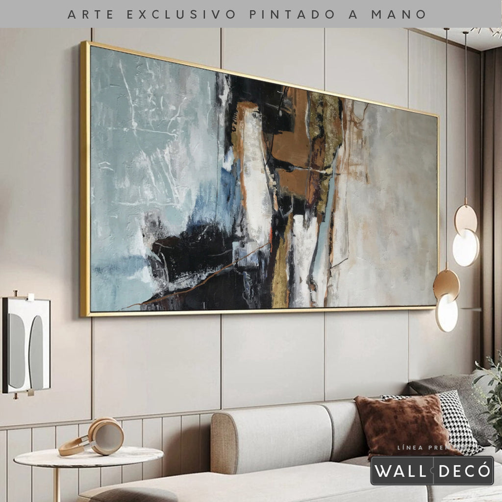 Arte Pintado a Mano Contrastes De Pensamiento Horizontal