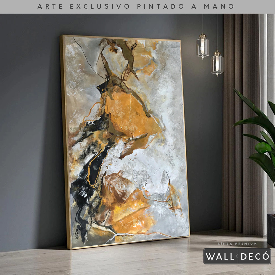 Arte Pintado a Mano Terracota Vertical