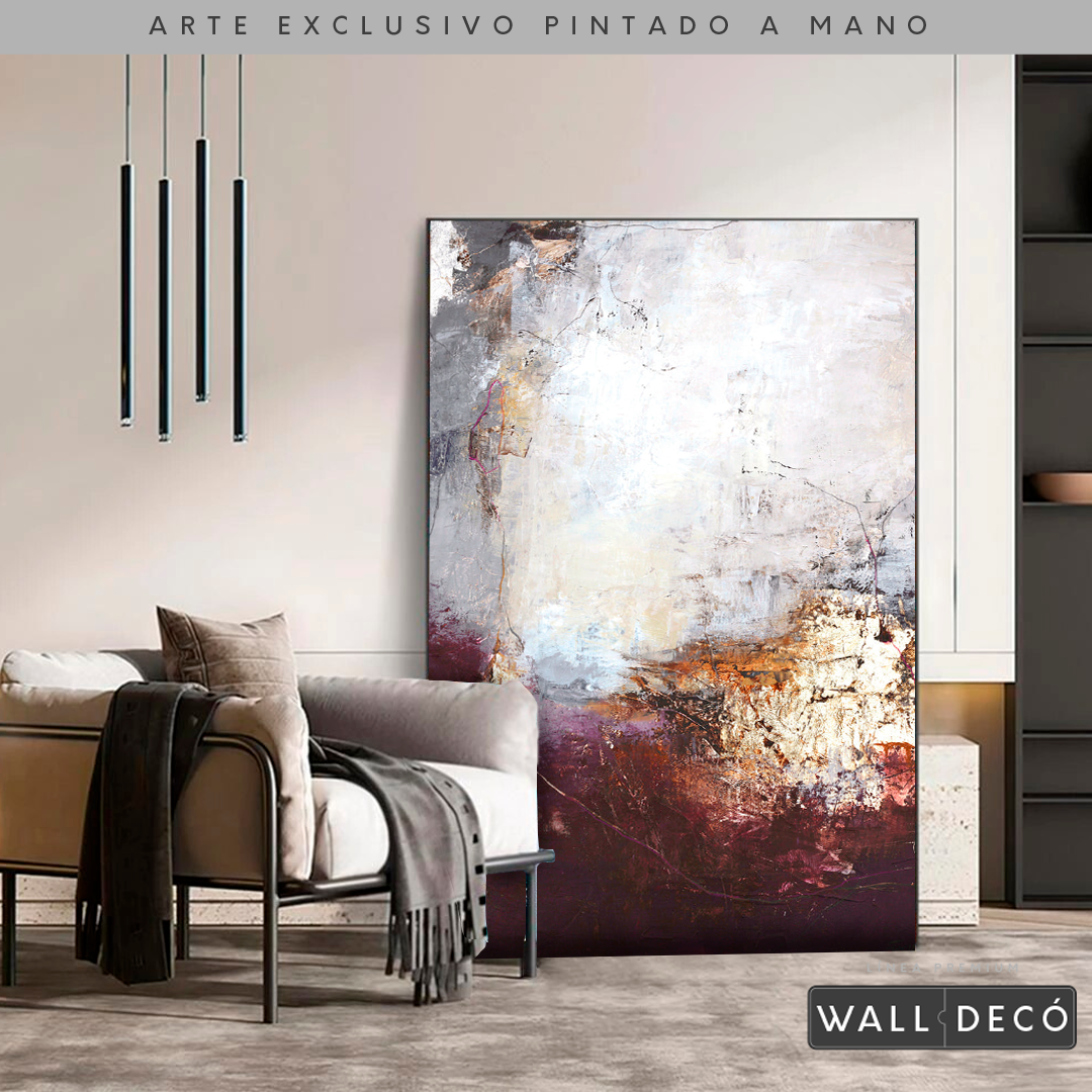 Arte Pintado a Mano Entre Luz y Rosa Vertical