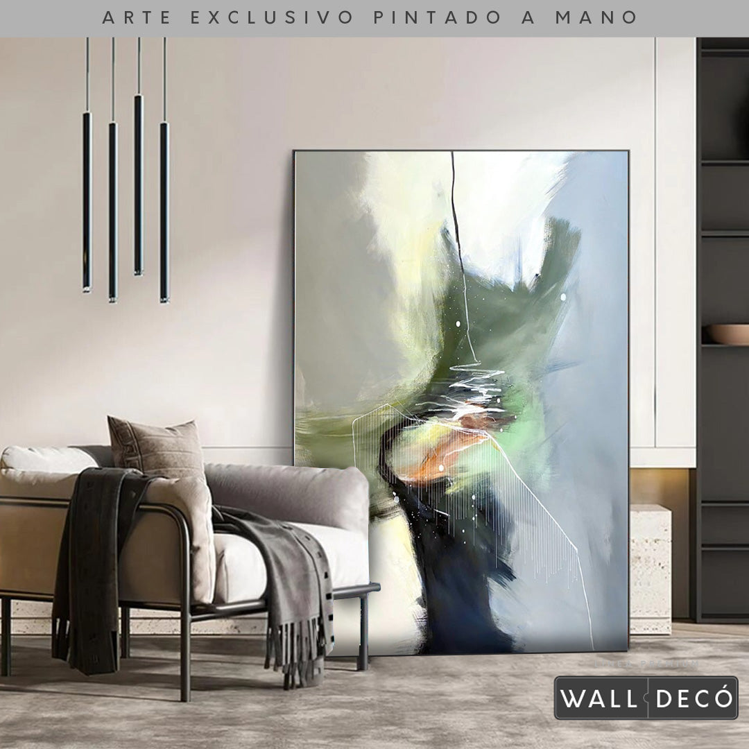 Arte Pintado a Mano Pensamiento Musical Vertical
