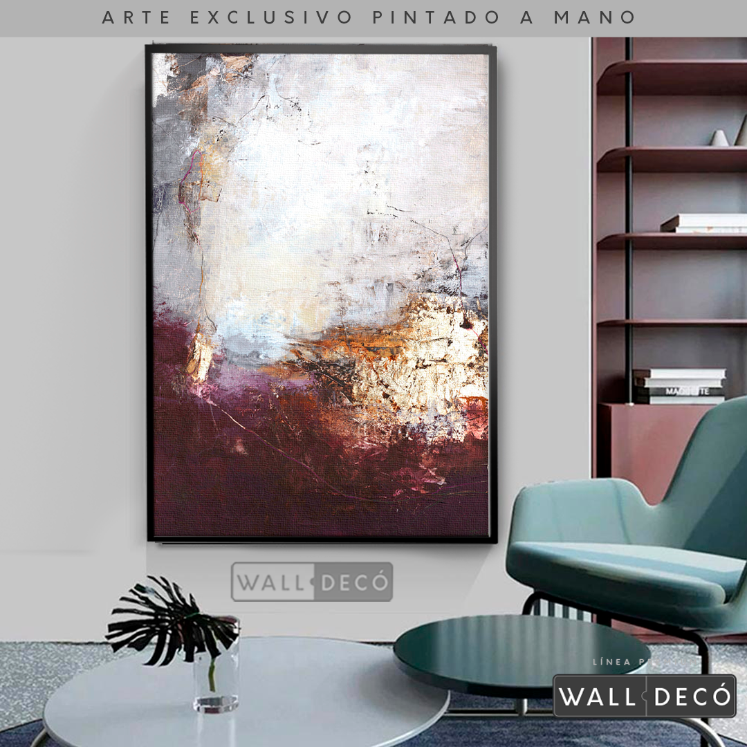 Arte Pintado a Mano Entre Luz y Rosa Vertical