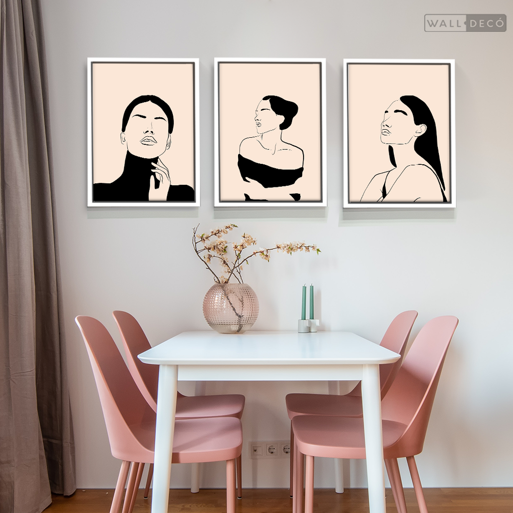 Tríptico Rostros Mujeres (Set x 3)