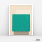 Cuadro Abstracto Minimal Sunset Menta