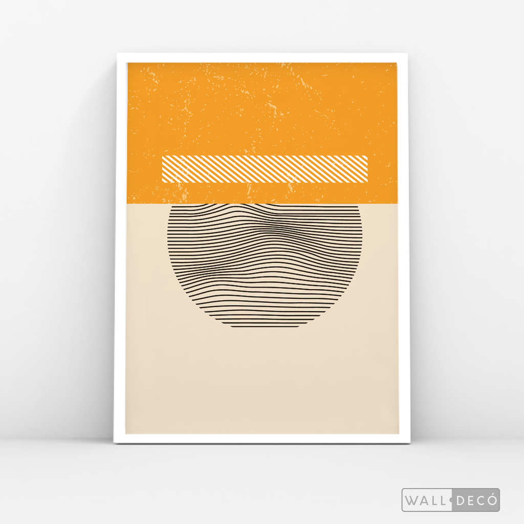 Cuadro Abstracto Minimal Sunset Yellow