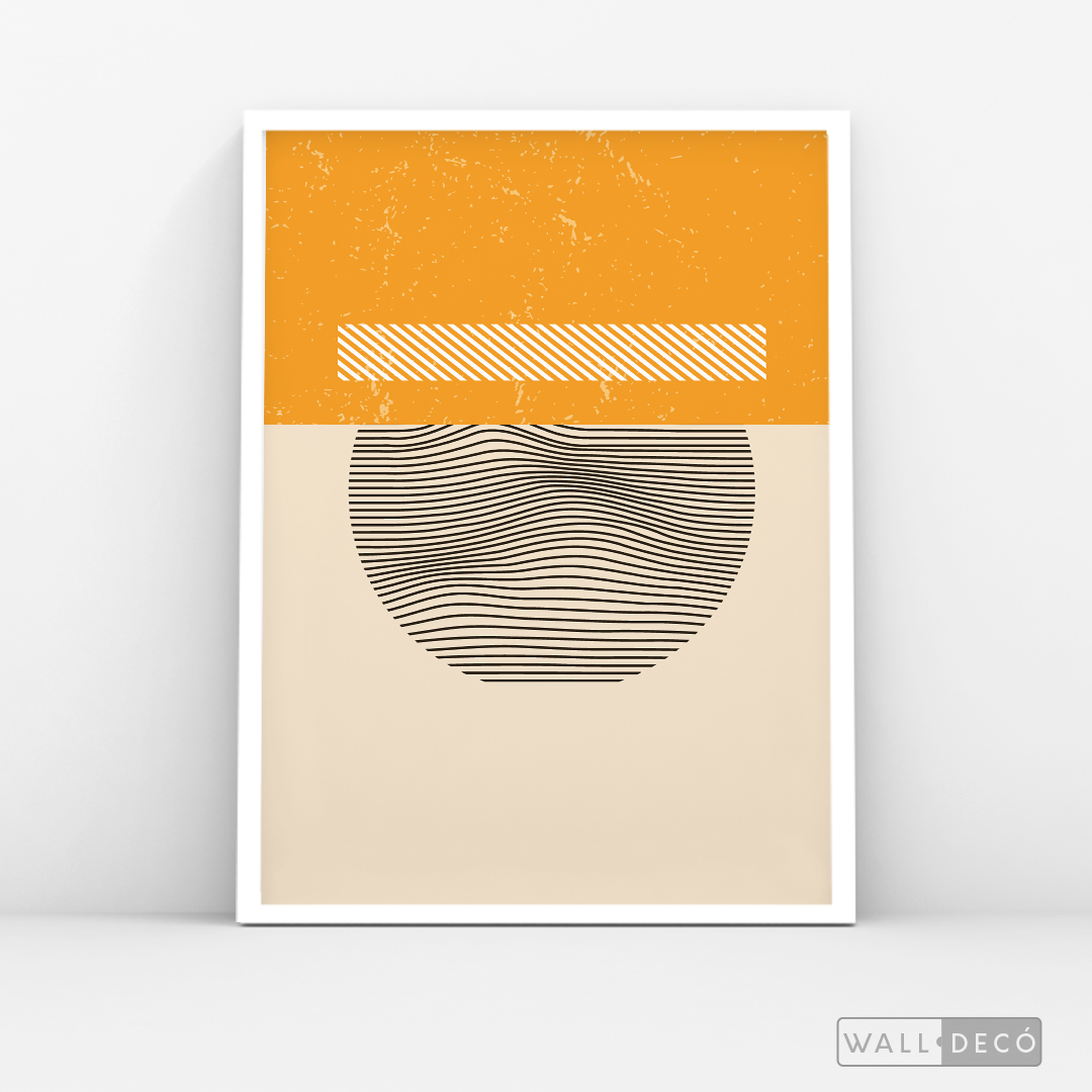 Cuadro Abstracto Minimal Sunset Yellow
