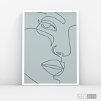 Cuadro Face Lines Azul Dos