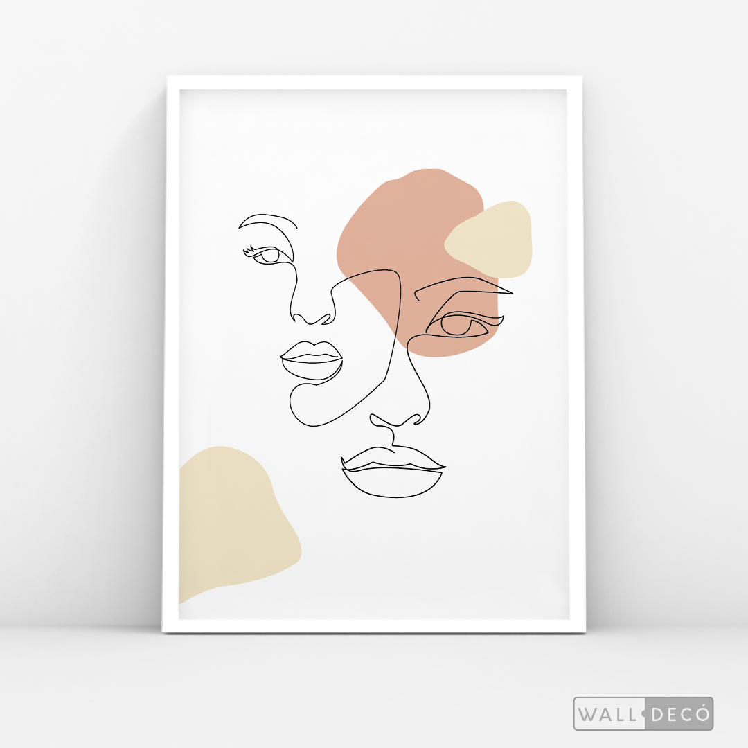 Cuadro Face Lines Simpatía