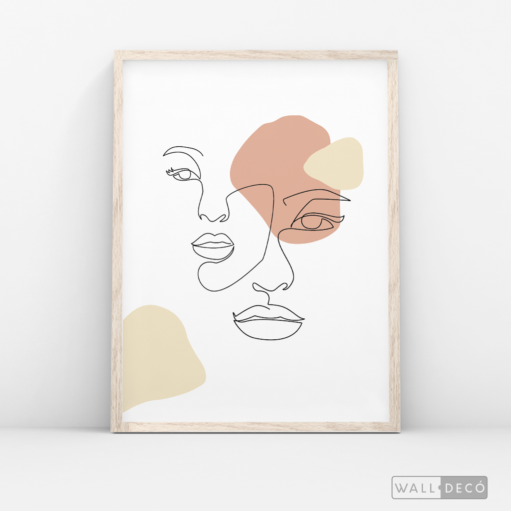Cuadro Face Lines Simpatía