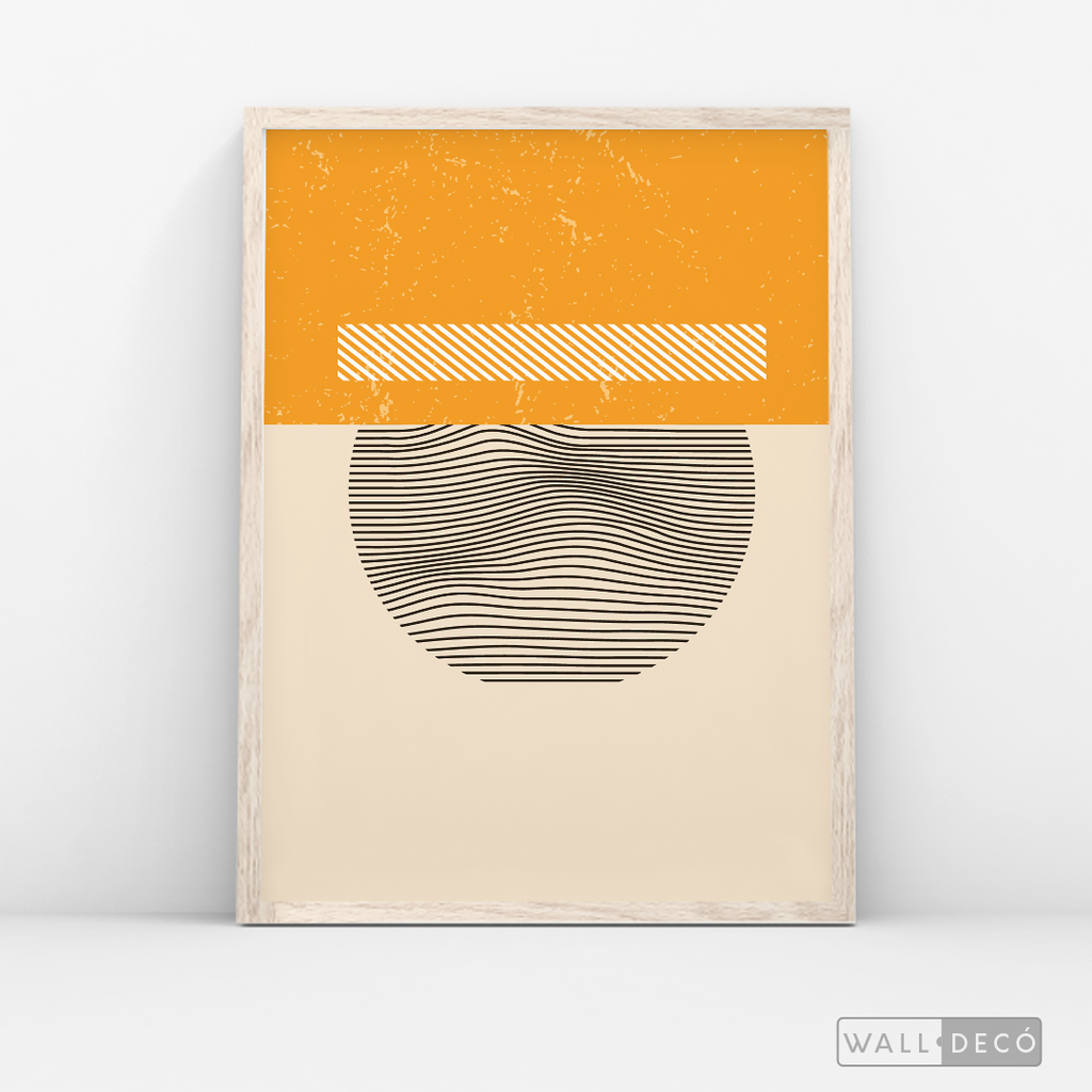 Cuadro Abstracto Minimal Sunset Yellow