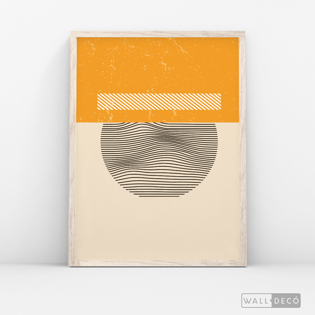 Cuadro Abstracto Minimal Sunset Yellow