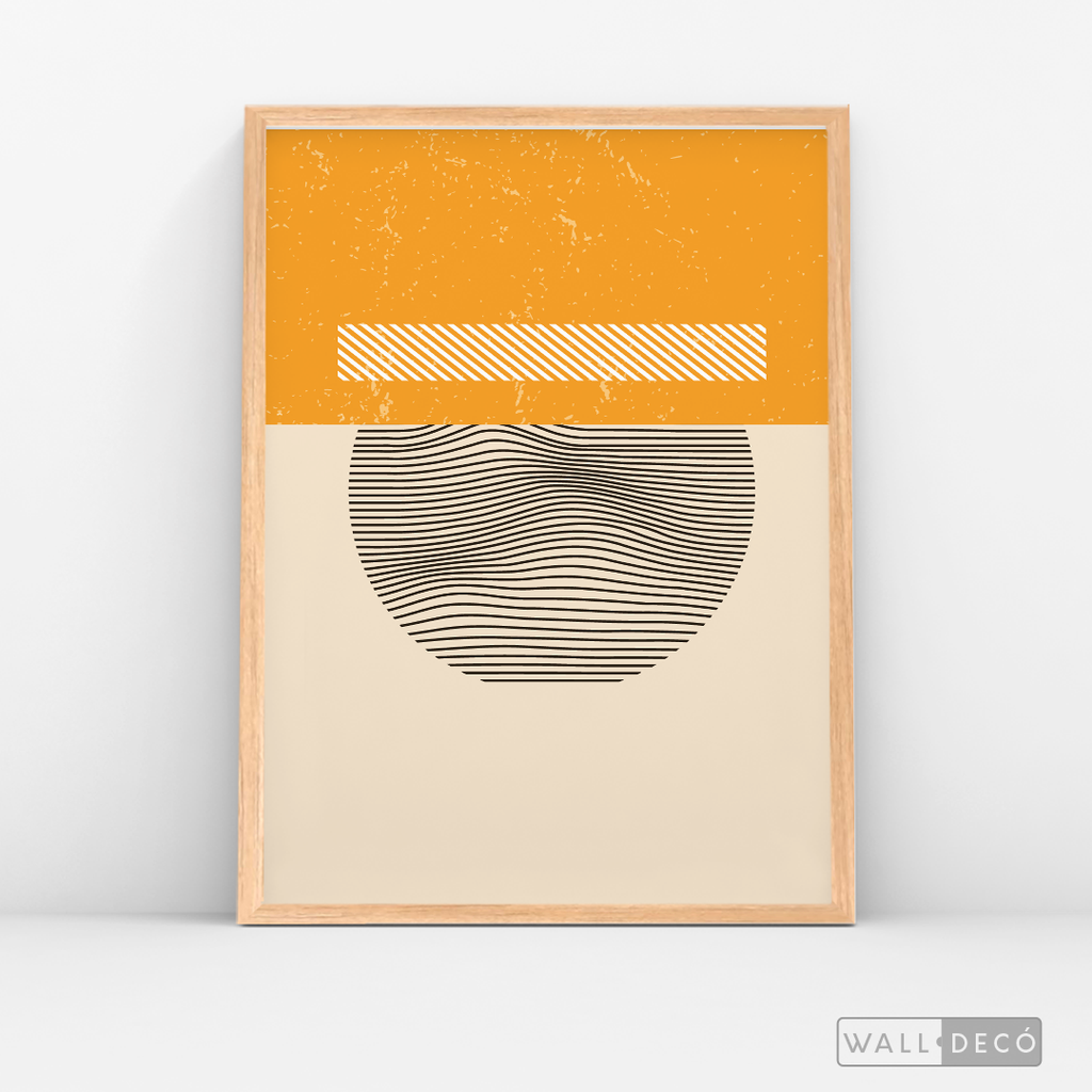 Cuadro Abstracto Minimal Sunset Yellow