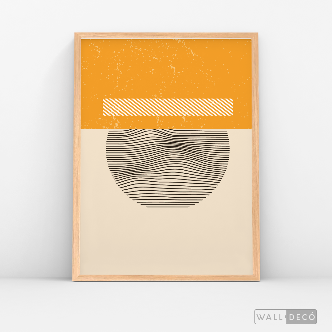 Cuadro Abstracto Minimal Sunset Yellow