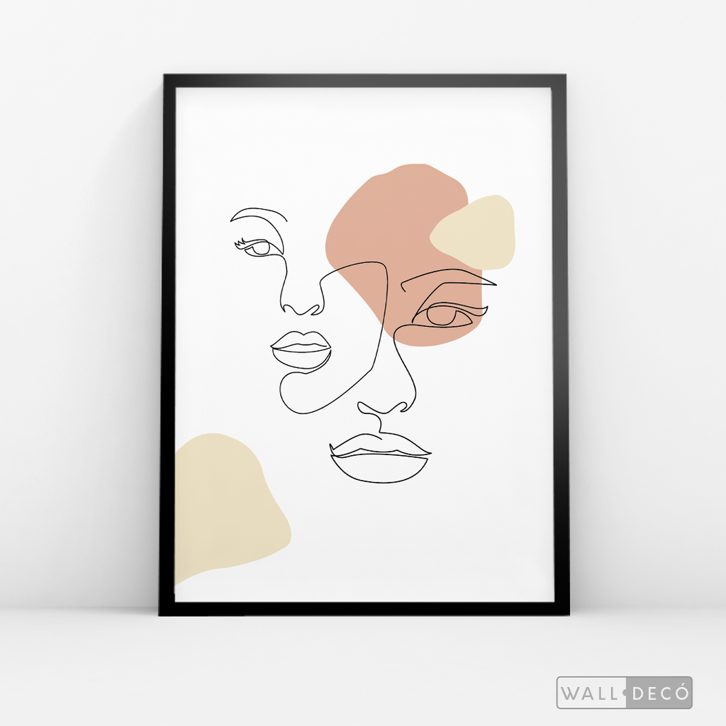 Cuadro Face Lines Simpatía